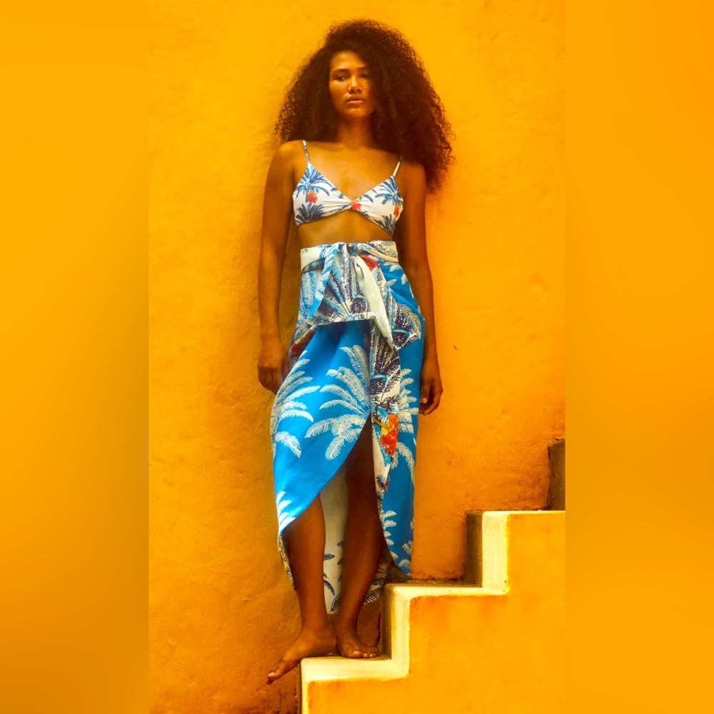 Juan De Dios Capurgana Linen Midi Skirt / Pareo / Dress